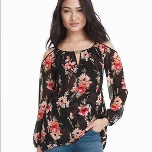 White House Black Market Floral Blouse